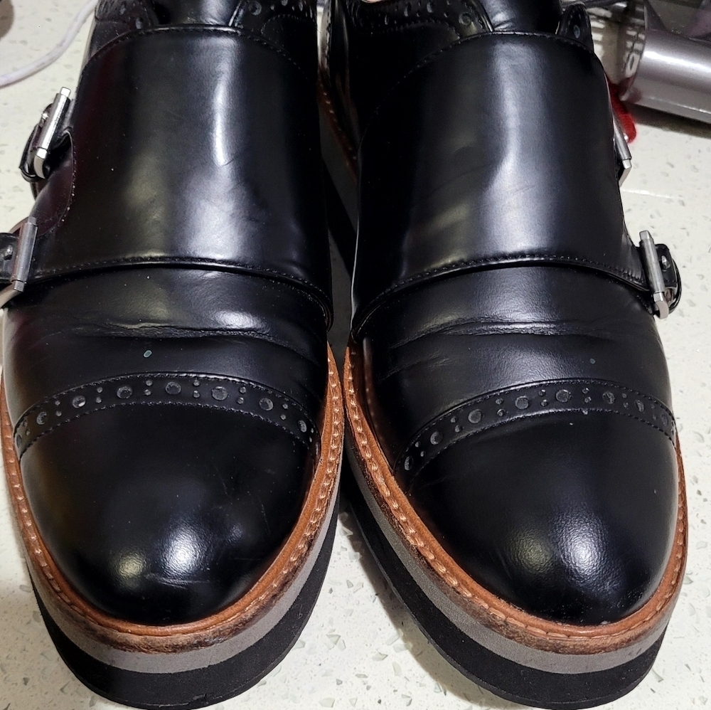 Halogen Black Mara Buckle Loafers Size 8-1/2 - Picture 3 of 7